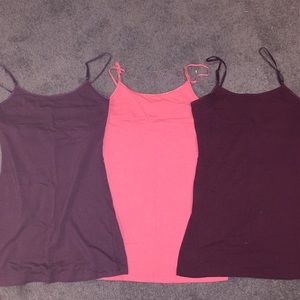 3 spaghetti strapped tank tops